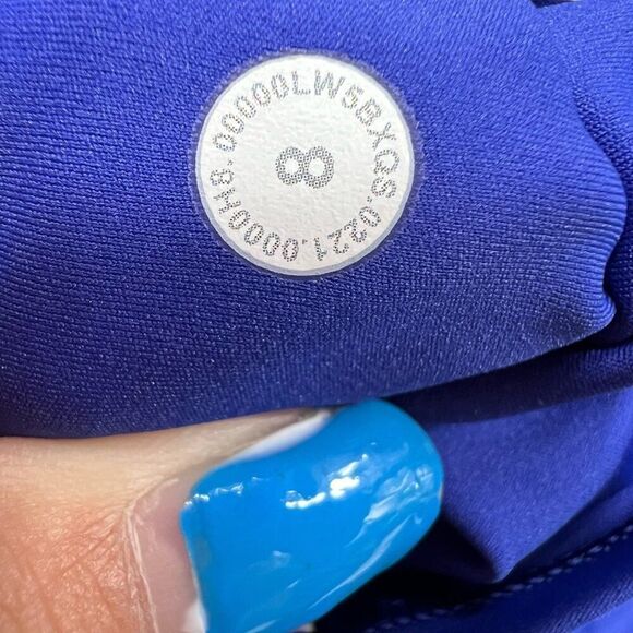 Lululemon Fast And Free 7/8 Tight II Non-Reflective 25" Jet Stream Blue Size 8 - Picture 6 of 7